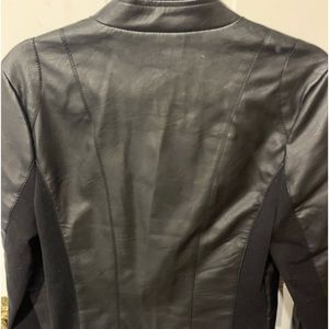 Black faux leather jacket